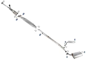 223484 Mac Auto Parts Dual Exhaust System Rear Mufflers For Police Interceptor Utility 2013-2019