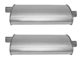 1.75id Mac Auto Parts 227721 2 8 3/4 Inch Oval Universal Muffler 21 Oal Offset Center