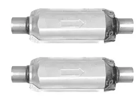 231754 Mac Auto Parts 2 Universal Catalytic Converters Epa Approved 2.50 Inch X 16.0 Oal 4.25 Od Made Usa