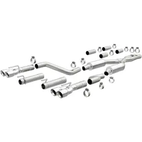 19367 Magnaflow Exhaust Products For 2017 Dodge Challenger 409 Ss Polished 3in Quad Tips Cat-back