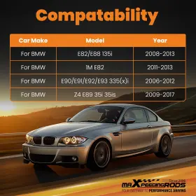 Cu6sg7 Maxpeedingrods Front Mount Intercooler For Bmw 3 Series E90 E91 E92 E93 335i 335xi 2006-2012