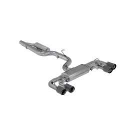 S46053cf Mbrp Exhaust For 15-19 Vw Golf R 3 In Cat Back With 4 Od Quad Carbon Fiber Tips - T304