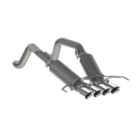 S7030304 Mbrp Exhaust For 14-19 Chevy Corvette V8 6.2l 3in T304 Dual Cat Back With 4in Quad