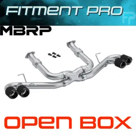S70423cf Mbrp Exhaust 3 Inch Catback Quad Exit With Cf Tips For 20-24 Chevrolet Corvette C8 6.2l