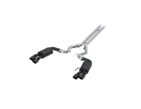 S7205blk Mbrp Exhaust For 18-19 Ford Mustang Gt 5.0 3in Dual Split Rear Cat Back With Quad 4in
