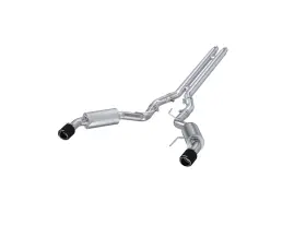 S72773cf Mbrp Exhaust For 15-17 Ford Mustang Gt 5l Coupe 3in Catback Dual Split Rear With 4.5in