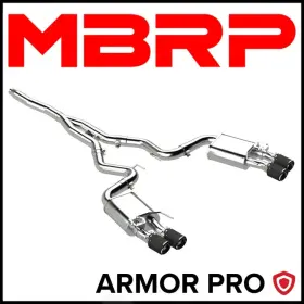 S72233cf Mbrp Armor Pro 3 Inch Cat-back Exhaust System Fit 2019-23 Ford Mustang 2.3l Ecoboost