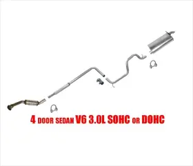 148703 Medallion Auto Parts Taurus 00-07 Sable 00-05 4 Door Sedan V6 3.0l Sohc Or Dohc Exhaust System