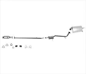184057 Medallion Auto Parts Fits 1998-2002 Accord 2.3l 4 Door Converter With Exhaust System Muffler
