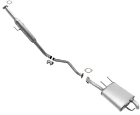 184058 Medallion Auto Parts Rear Muffler Exhaust System Cataytic Conveter Back Fits 04-06 Hyundai Elantra