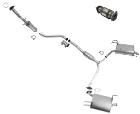 184626 Medallion Auto Parts Rear Converter Resonator And Mufflers For 2008-2012 Honda Accord 3.5l Coupe