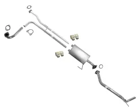 184886 Medallion Auto Parts Muffler Exhaust System For Nissan Titan 2007-2015 Crew Cab 159.4 Inch Wheel Base