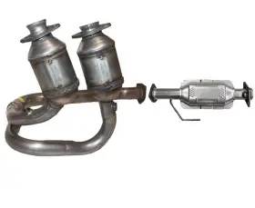Medallion Auto Parts 192468 Fits 2001-2002 Jeep Wrangler 4.0l Y Pipe And 2 Catalytic Converters Front Rear