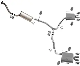 208249 Medallion Auto Parts Dual Exhaust System Pipe Mufflers Clamps Hangers For Gmc Acadia 3.6l 2007-2008