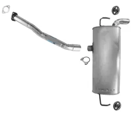 208264 Medallion Auto Parts Rear Muffler With Gasket Hangers For 2010-2013 Hyundai Tucson 11-12 Kia Sportage
