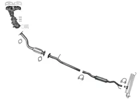 218192 Medallion Auto Parts Resonator And Muffler For Nissan Rogue 08-13 Fwd Awd 2.5l Federal Emissions Only