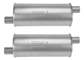 1.75id Medallion Auto Parts 227715 2 6 Inch Round Universal Muffler 22 Oal Offset