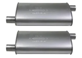 1.75id Medallion Auto Parts 227722 2 8 3/4 Inch Oval Universal Muffler 21 Oal Offset