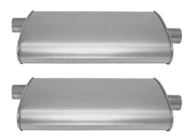 2.00id Medallion Auto Parts 227724 2 10 1/2 Inch Oval Universal Muffler 20 Oal Offset Center