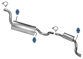 228136 Medallion Auto Parts For Chrysler Town And Country 2008 2009 2010 Muffler Resonator Exhaust System