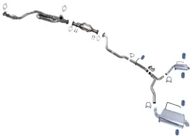 228552 Medallion Auto Parts For Gmc Acadia Sl Sle 2013 2015 2016 Resonator Pipe Dual Muffler Exhaust System