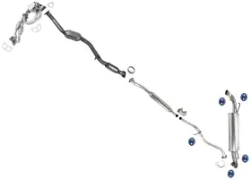 229514 Medallion Auto Parts For Subaru Impreza Hatchback 2008-10 2.5l Exhaust System Extension Pipe Mufflers