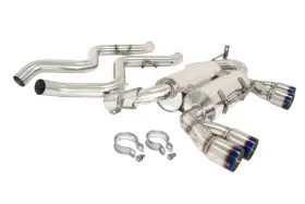 Mr-abe-be90m34d-vo Megan Racing Supremo Exhaust Bmw E90 M3 4 Dr 2008-11 Burnt Roll Tips