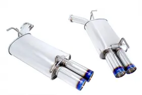 Mr-abe-im05-vo Megan Racing Axle Back Exhaust For Infiniti M35/45 Awd/rwd 2006-2010 Burnt Roll Tips