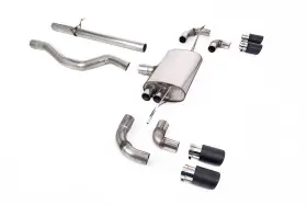 Msrr88rep Milltek Lr Defender 110 / Non Resonated Opf/gpf Back System With Black Trims