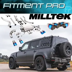 Ssxlr181 Milltek Exhaust For 21 Land Rover Defender 110 V8 Valved With Blue Tips