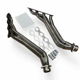 0001hemi3 Mmi Long Tube Exhaust Headers Fits 09-23 Challenger Charger 5.7l 6.1l 6.4l Manifolds