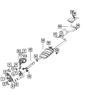68141369ac Mopar Genuine Catalytic Converter - Bracket