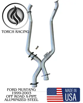 Tr-9903 Mustang 1999-2003 Gt/cobra 2.5 Inch Aluminized X-pipe Diy Install Terminator