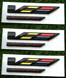 Lsx-v-wing-1 Natubas 3pcs V-blackwing Emblems V-series Black Out Blackwing Badge V Logo Compatible