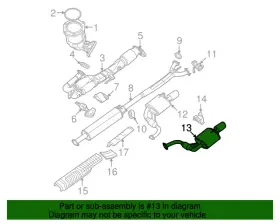 20110-zy70a Nissan 20110zy70a New Genuine Muffler Assy Exhaust Main / Oem