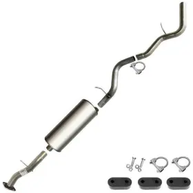 302119 Northeastern Exhaust Stainless Steel Kit With Hangers Bolts Fits 01-06 Escalade Tahoe Yukon