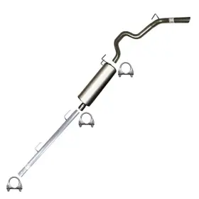 305118 Northeastern Exhaust Stainless Steel Muffler System Kit Fits 2006-2008 Ram1500 3.7l 4.7l 140.5 Inch W.b