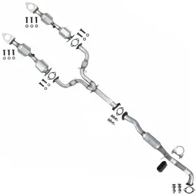 305154 Northeastern Exhaust Epa - Pair Of Catalytic With Y Pipe And Resonator Kit Fits 2003-06 Nissan 350z 3.5l