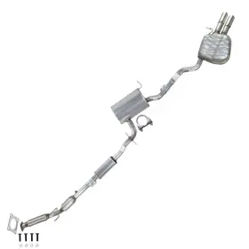 506370 Northeastern Exhaust Epa Approved Catalytic Resonator With Muffler Kit Fits 2005-2007 Vw Jetta 2.5l