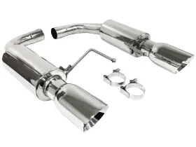 Ex3043 Nxt Step Performance Exhaust System Rear Axle-back 304 Ss Polished 2.5 Inch Pipe 4.0 Tips Ford Mustang K