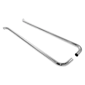 H1270 Patriot Exhaust Slant Style Chrome Low-line Lake Pipes W Split Side Exit