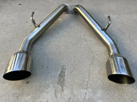 Plm-v37-tkp Plm Mfg Axle-back Exhaust Muffler Kit With Silver Tips For Infiniti Q50 2014