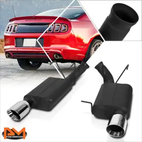70590pm Pm Performotor For 11-12 Ford Mustang 5.0l/5.4l Dual 3.75 Inch Round Tip Mufflers Axle-back Exhaust