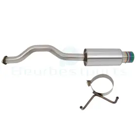 Pop106sp33417dt Pop-speedyparts Axleback Exhaust Stainless 4 Inch Burnt Tip Muffler Fits 96-00 Honda Civic Ex Lx