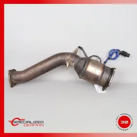 7p5254300q Porshce 11-14 Porsche 958 Cayenne Turbo S Front Left Side Exhaust Downpipe Oem