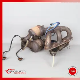 98711310805 Porshce 06-08 Porsche 987 Boxster S Engine Exhaust Downpipe Left And Right Side Set Oem