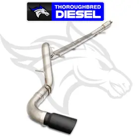 117050020 Ppe Exhaust Kit Raw Tubes Black Tip For 20-22 Gm 1500 3.0l Duramax