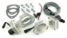 Hve10 Pypes Universal Billet Aluminum 3 Inch Dual Exhuast Electric Dump Cut-out Wiring Kit