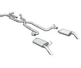 Scc12s Pypes Performance Exhaust Street-pro Crossmember-back System 1968-74 Corvette 2.5 Dia