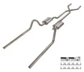 Sff11s Pypes Performance Exhaust Crossmember-back Street Pro Series For Ford